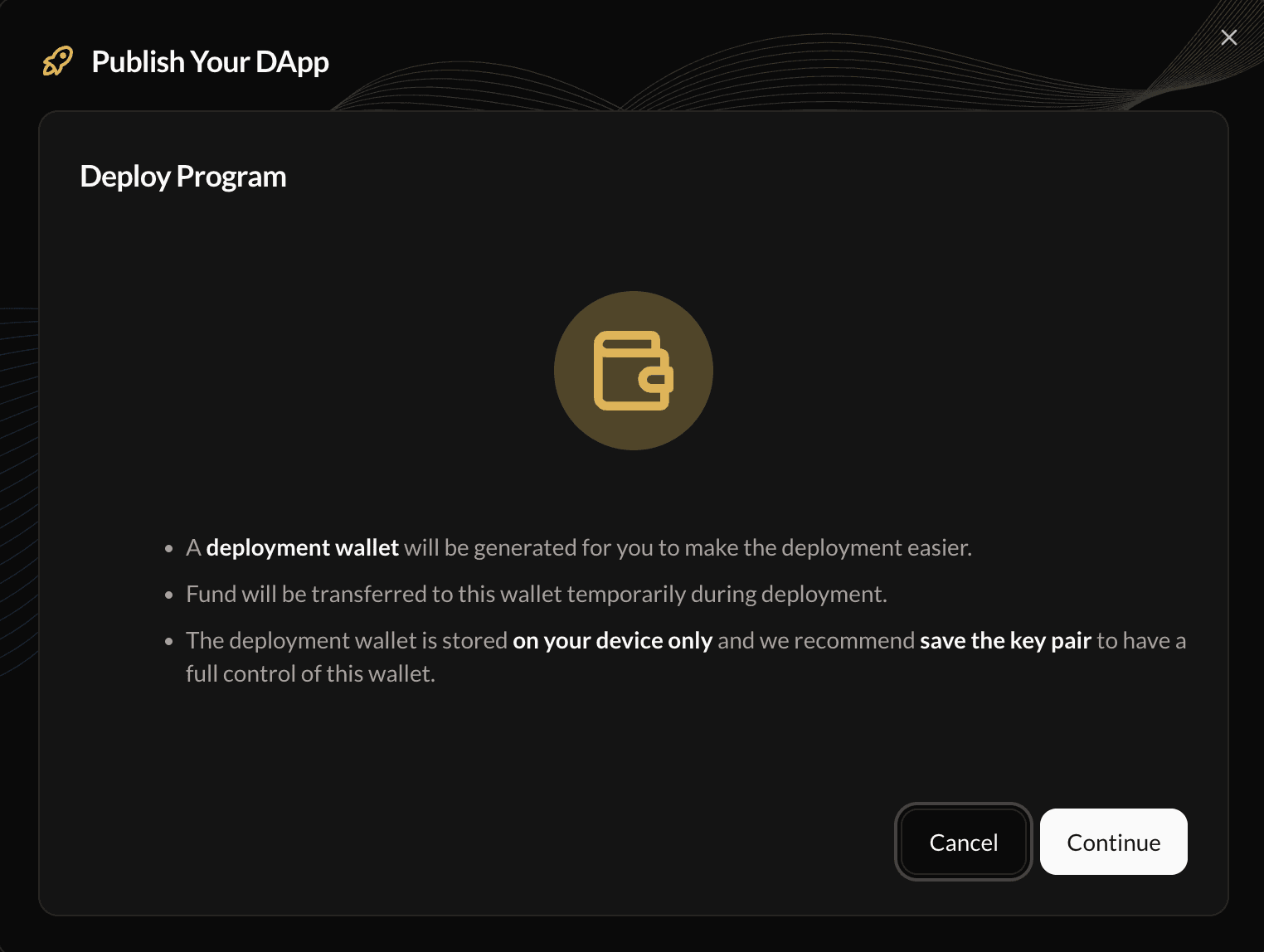 Generate Deployment Wallet